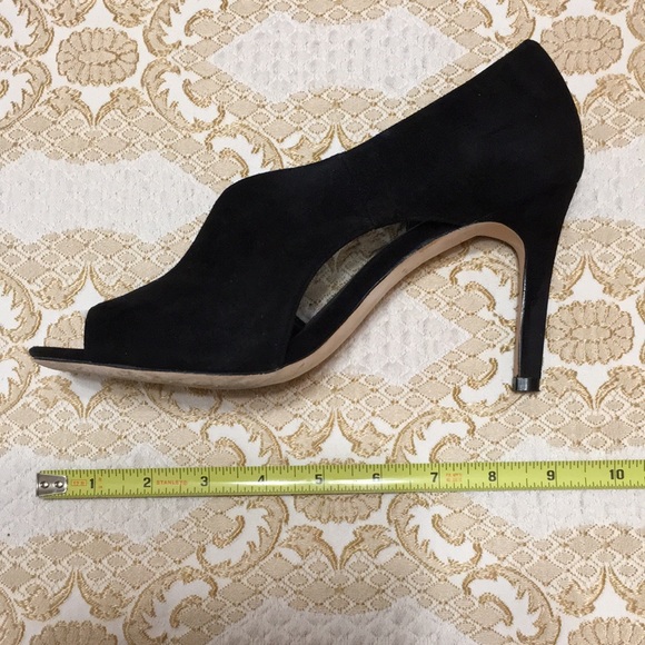 Cole Haan Viveca Black Suede Pump with Cut Out Size 8B with Box - Picture 7 of 9